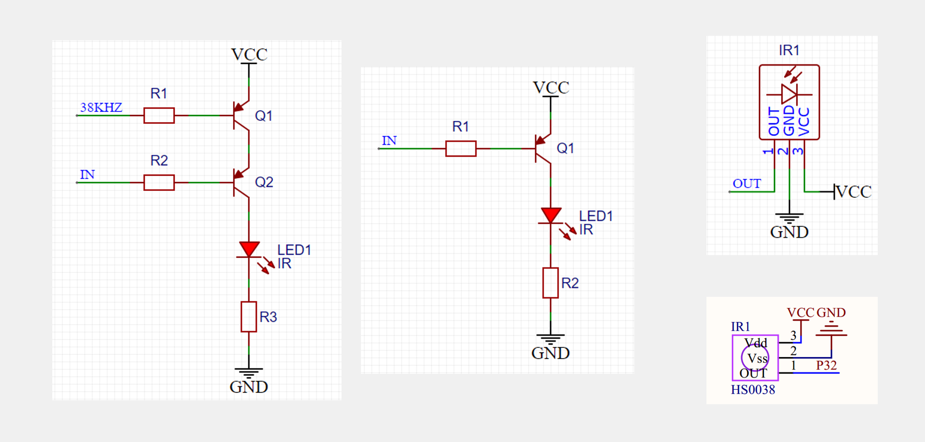 红外发送和接收硬件电路